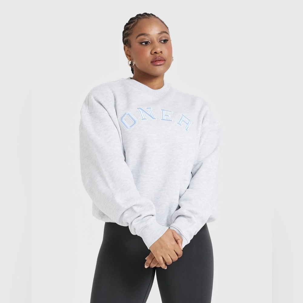 Oner Active Gray Sweatshirt with Blue Logo